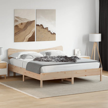 Giroletto senza Materasso 200x200 cm in Legno Massello di Pino