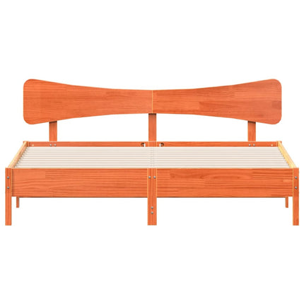 Giroletto senza Materasso Marrone Cera 200x200 cm Legno di Pino