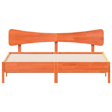 Giroletto senza Materasso Marrone Cera 160x200 cm Legno di Pino