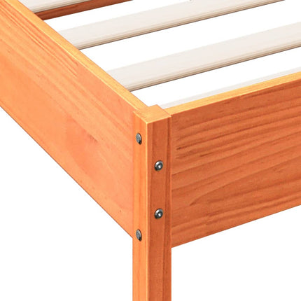 Giroletto senza Materasso Marrone Cera 150x200 cm Legno di Pino