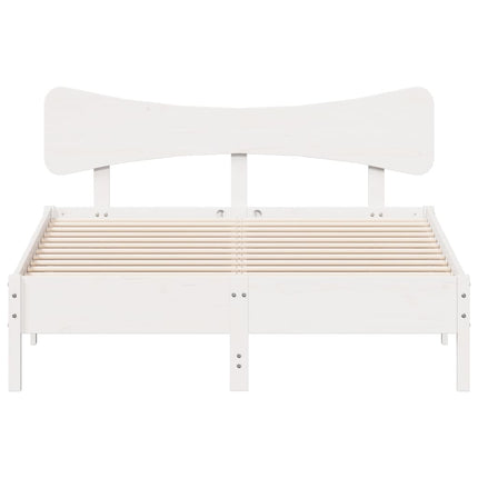 Giroletto senza Materasso Bianco 140x200 cm Legno Massello Pino