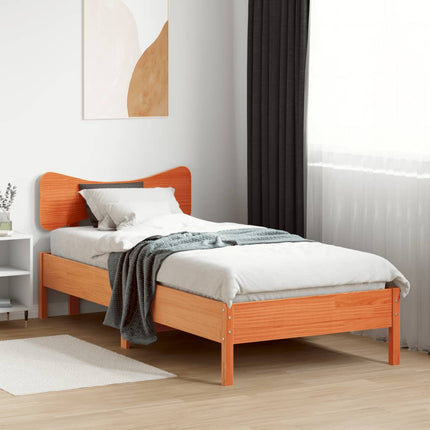 Giroletto senza Materasso Marrone Cera 90x200 cm Massello Pino
