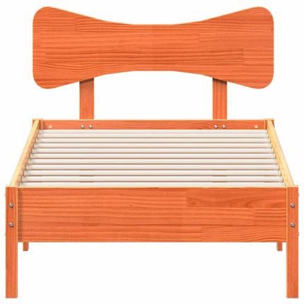 Giroletto senza Materasso Marrone Cera 90x200 cm Massello Pino