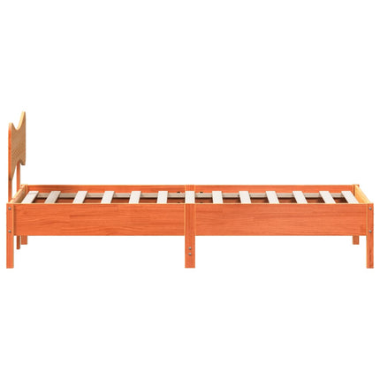 Giroletto senza Materasso Marrone Cera 90x200 cm Massello Pino