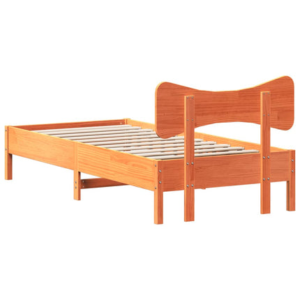 Giroletto senza Materasso Marrone Cera 90x200 cm Massello Pino