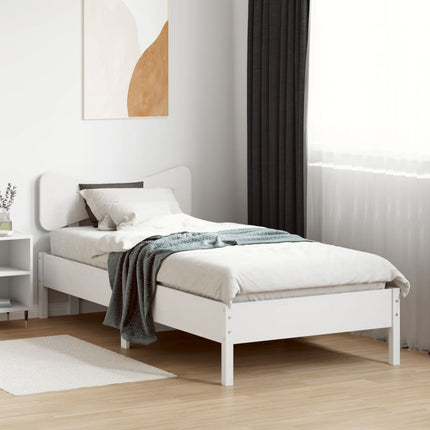 Giroletto senza Materasso Bianco 75x190 Legno Massello di Pino