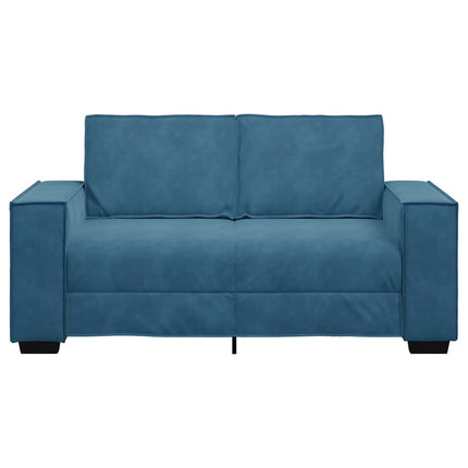 Divano a 2 Posti Blu 120 cm in Velluto