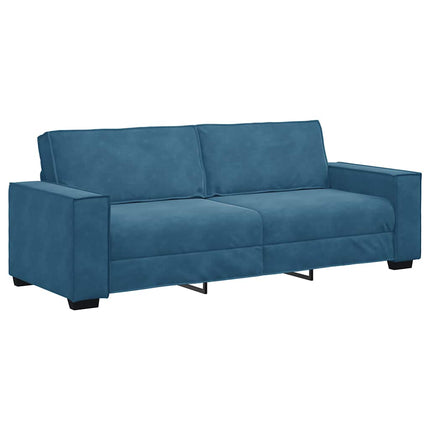Divano a 3 Posti Blu 180 cm in Velluto