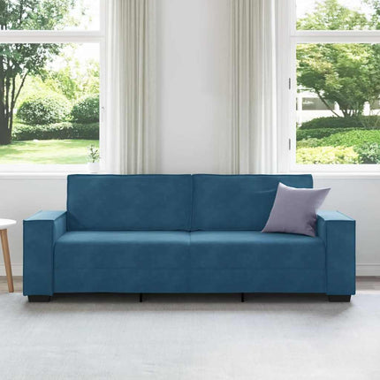 Divano a 3 Posti Blu 180 cm in Velluto