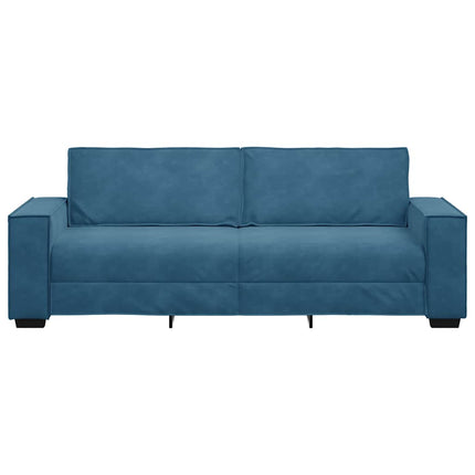 Divano a 3 Posti Blu 180 cm in Velluto
