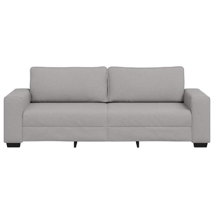 Divano a 3 Posti Grigio Nuvola 180 cm in Tessuto