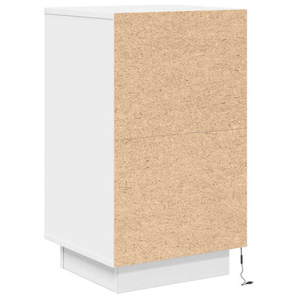 Comodini con Luci LED Bianco 38x34x65 cm