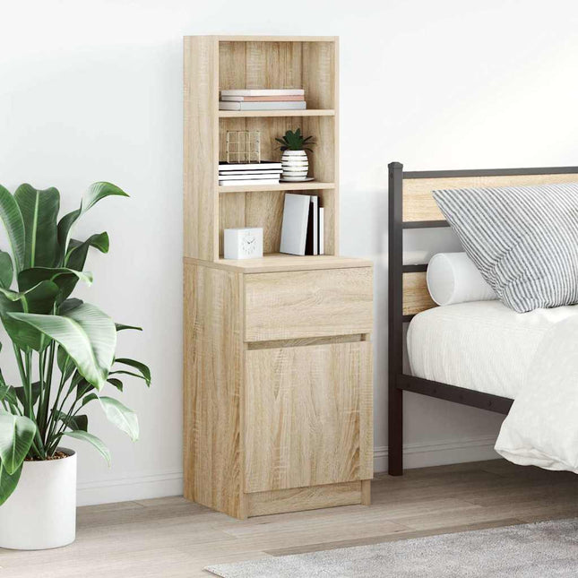 Comodino Rovere Sonoma 39x35x125 cm in Legno Multistrato