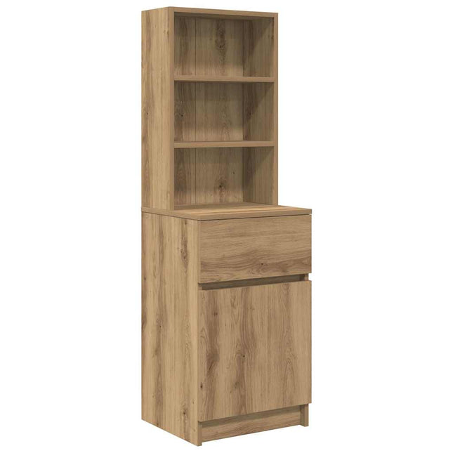 Comodino Rovere Artigianale 39x35x125 cm in Legno Multistrato