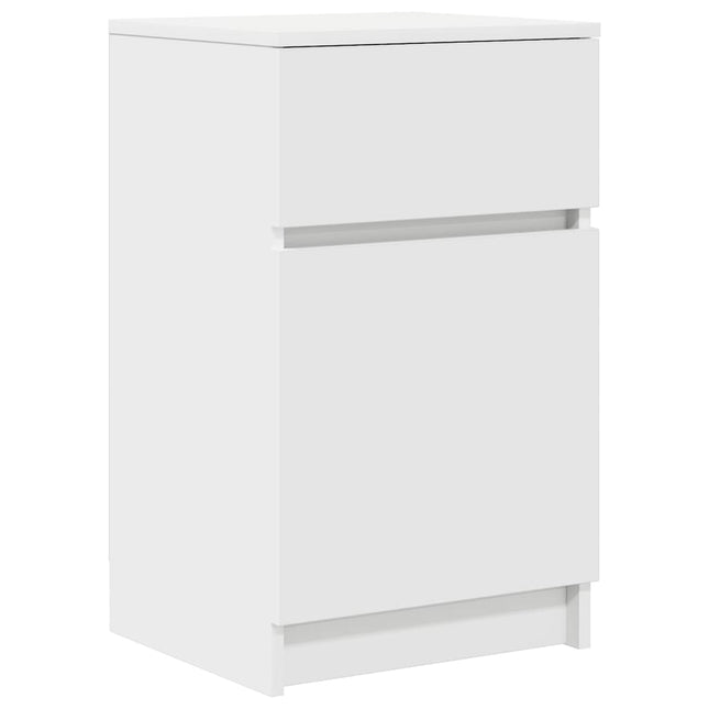Comodino Bianco 39x35x65 cm in Legno Multistrato