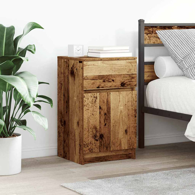 Comodino Legno Antico 39x35x65 cm in Legno Multistrato