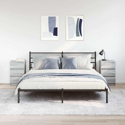Comodini con 3 Cassetti 2 pz Grigio Sonoma 39x35x65 cm