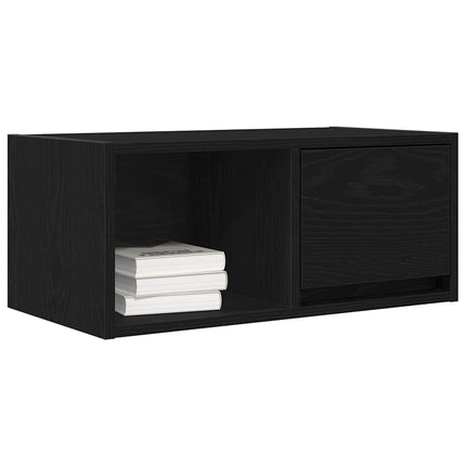 Mobili TV 2 pz Rovere Nero 60x31x25,5 cm in Legno Multistrato