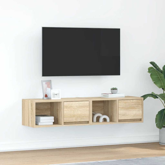 Mobili TV 2 pz Rovere Sonoma 60x31x25,5 cm in Legno Multistrato
