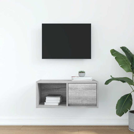 Mobile Porta TV Grigio Sonoma 60x31x25,5 cm Legno Multistrato
