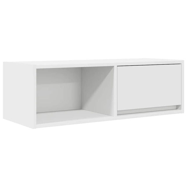 Mobile Porta TV Bianco 80x31x25,5 cm in Legno Multistrato