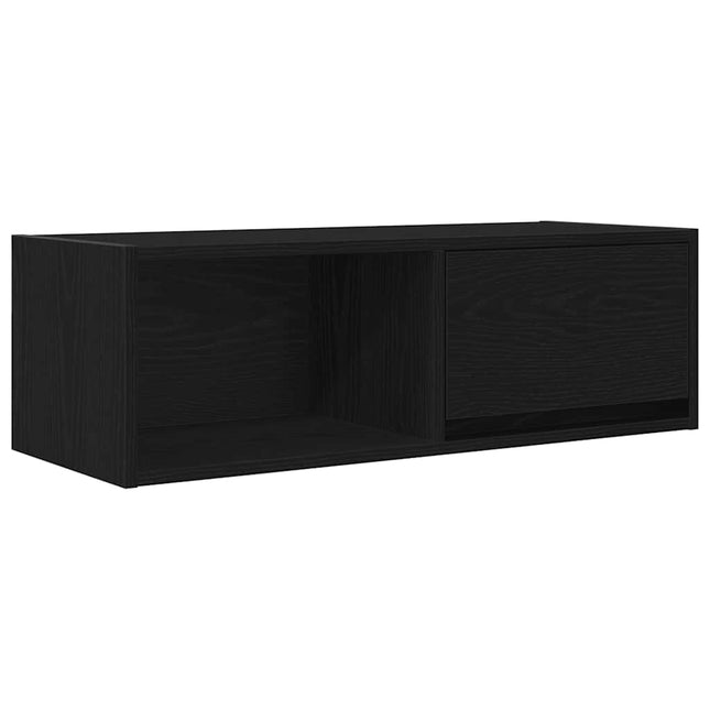 Mobile Porta TV Rovere Nero 80x31x25,5 cm in Legno Multistrato