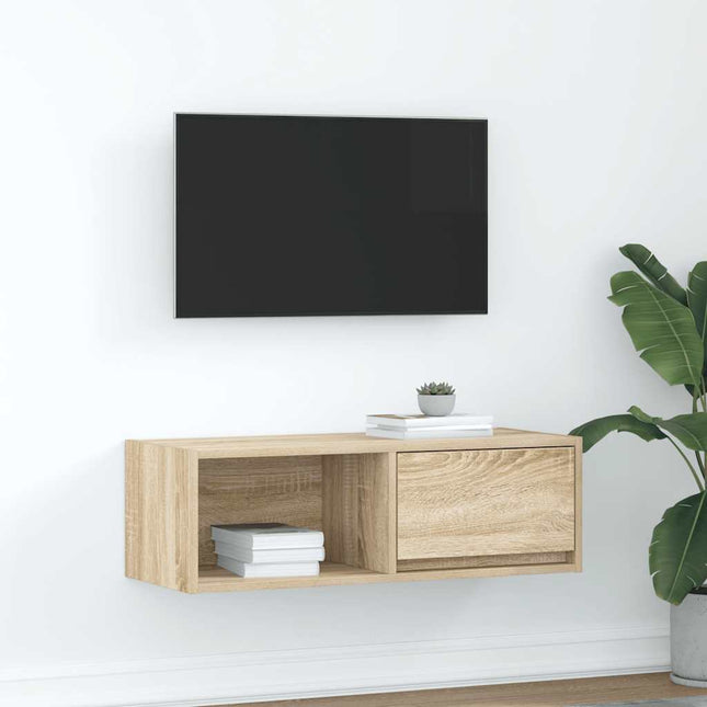 Mobile Porta TV Rovere Sonoma 80x31x25,5 cm Legno Multistrato