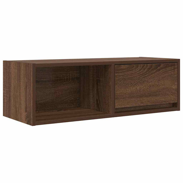 Mobile Porta TV Rovere Marrone 80x31x25,5 cm Legno Multistrato