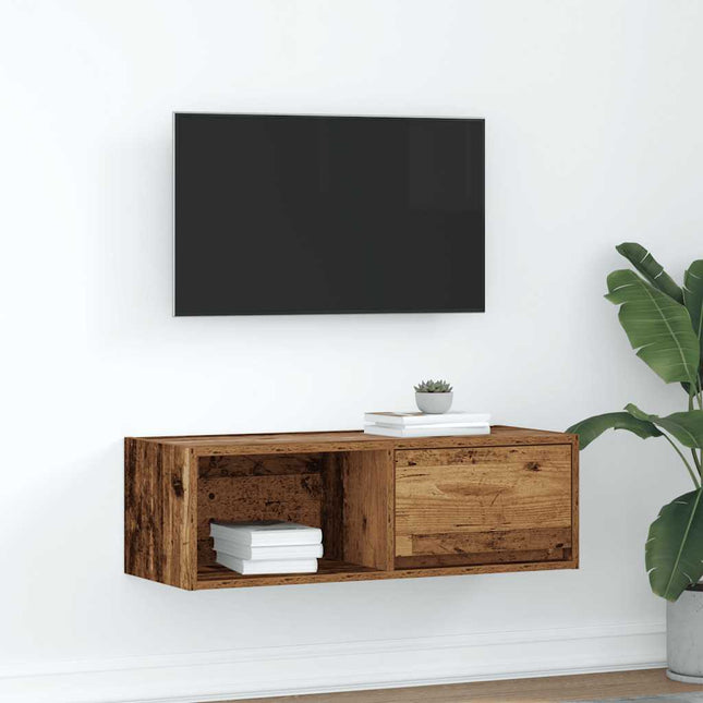Mobile Porta TV Legno Antico 80x31x25,5 cm Legno Multistrato