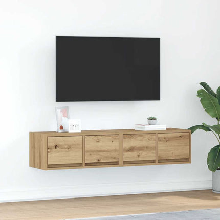 Mobili Porta TV 2 pz Rovere Artigianale 60x31x25,5cm Truciolato