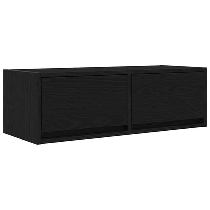 Mobile Porta TV Rovere Nero 80x31x25,5 cm in Legno Multistrato