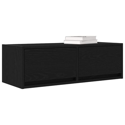 Mobile Porta TV Rovere Nero 80x31x25,5 cm in Legno Multistrato