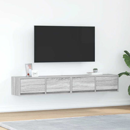 Mobili TV 2pz Grigio Sonoma 80x31x25,5 cm Legno Multistrato