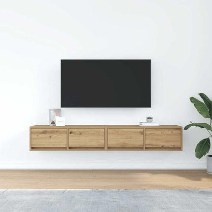 Mobili Porta TV 2 pz Rovere Artigianale 80x31x25,5cm Truciolato