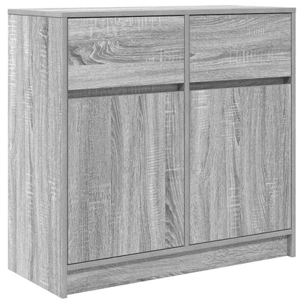 Credenza con Cassetto Grigio Sonoma 80x34x76 cm in Truciolato