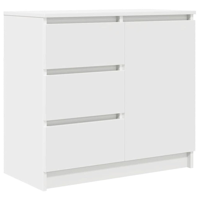 Credenza con Cassetto Bianco 71x35x65 cm in Legno Multistrato