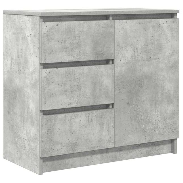 Credenza con Cassetto Grigio Cemento 71x35x65 cm in Truciolato