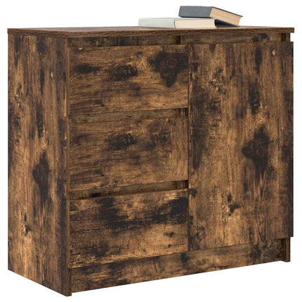 Credenza con Cassetto Rovere Fumo 71x35x65 cm in Truciolato