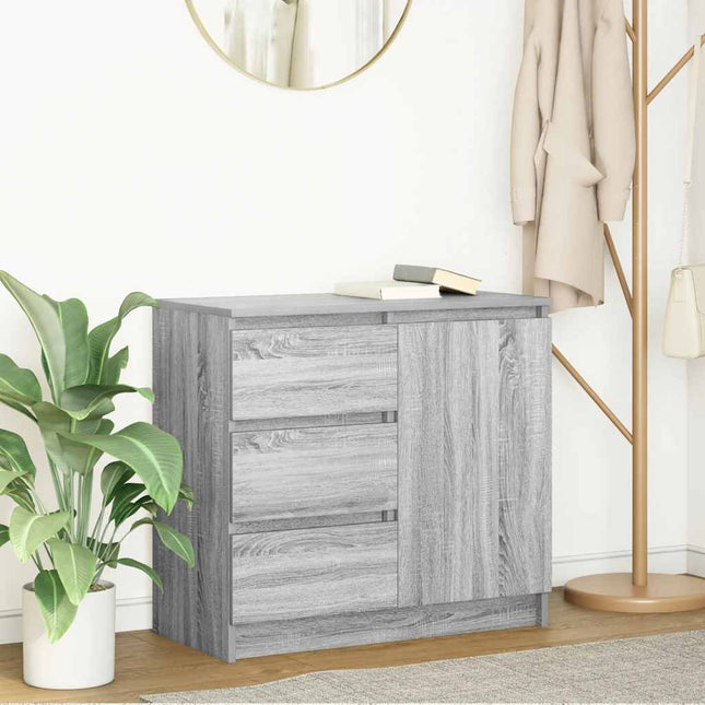 Credenza con Cassetto Grigio Sonoma 71x35x65 cm in Truciolato