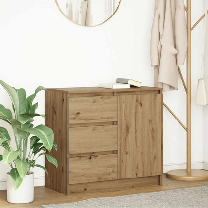 Credenza con Cassetto Rovere Artigianale 71x35x65 cm Truciolato