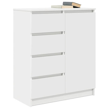 Credenza con Cassetti Bianco 71x35x84 cm in Legno Multistrato