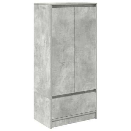 Armadio con Cassetto Grigio Cemento 55,5x34x119,5 cm Truciolato