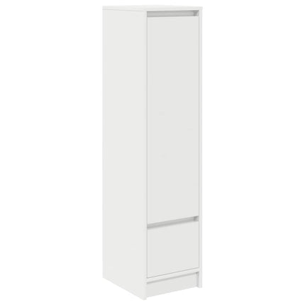 Credenza Bianca 29,5x34x119,5 cm in Legno Multistrato