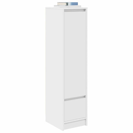 Credenza Bianca 29,5x34x119,5 cm in Legno Multistrato