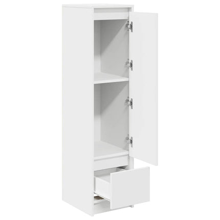 Credenza Bianca 29,5x34x119,5 cm in Legno Multistrato