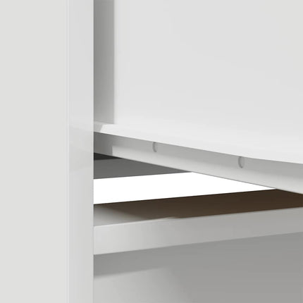 Credenza Bianca 29,5x34x119,5 cm in Legno Multistrato