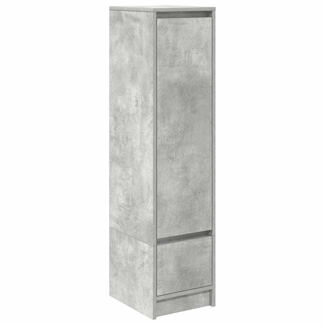 Credenza Grigio Cemento 29,5x34x119,5 cm in Legno Multistrato