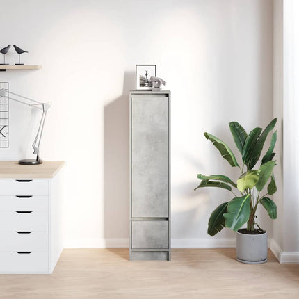 Credenza Grigio Cemento 29,5x34x119,5 cm in Legno Multistrato