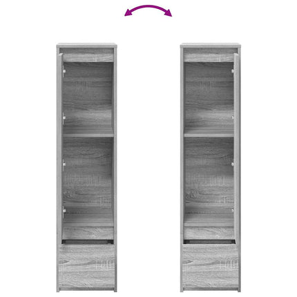 Credenza Grigio Sonoma 29,5x34x119,5 cm in Legno Multistrato