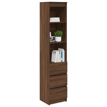 Credenza Rovere Marrone 37,5x35x180 cm in Legno Multistrato